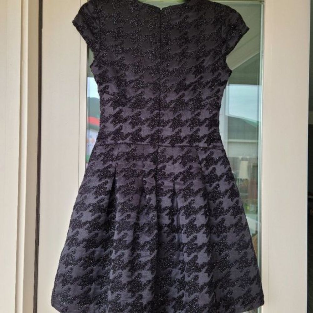 Ted Baker 'Caley' Sparkle‎ Jacquard Houndstooth Fit & Flare Dress - Picture 5 of 9